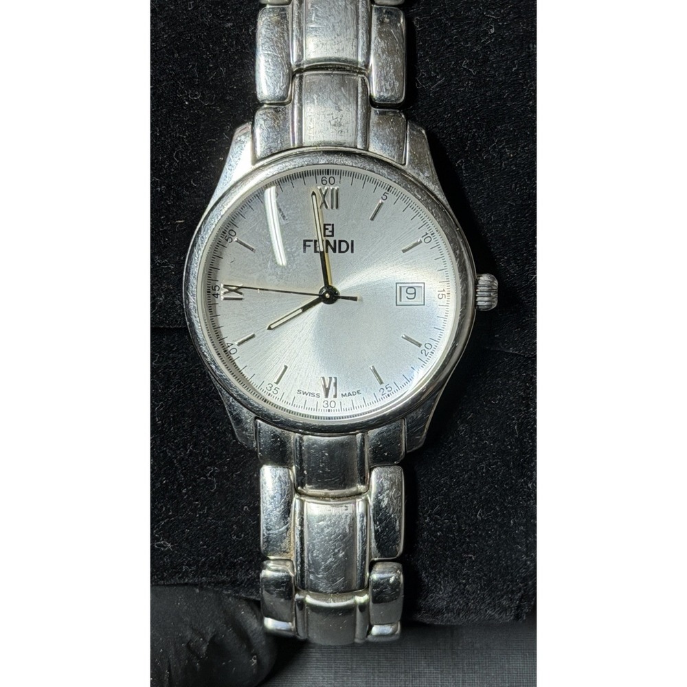 Fendi Swiss Made Stainless Steel Watch 38mm Date‎ Silver Dial - Picture 3 of 16